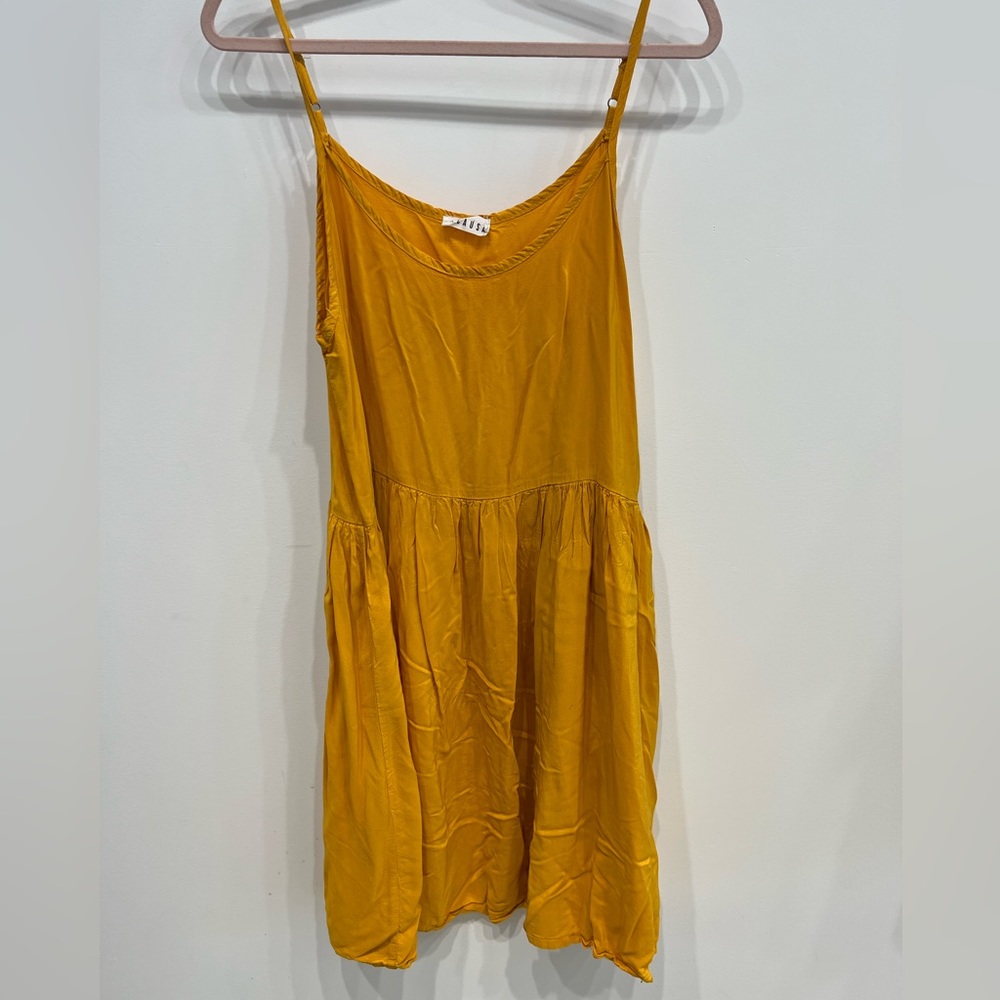 LACAUSA Yellow/Orange Flowy Dress